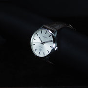 Luxury watch (195.10.011.02): watch face angled view right zoomed out